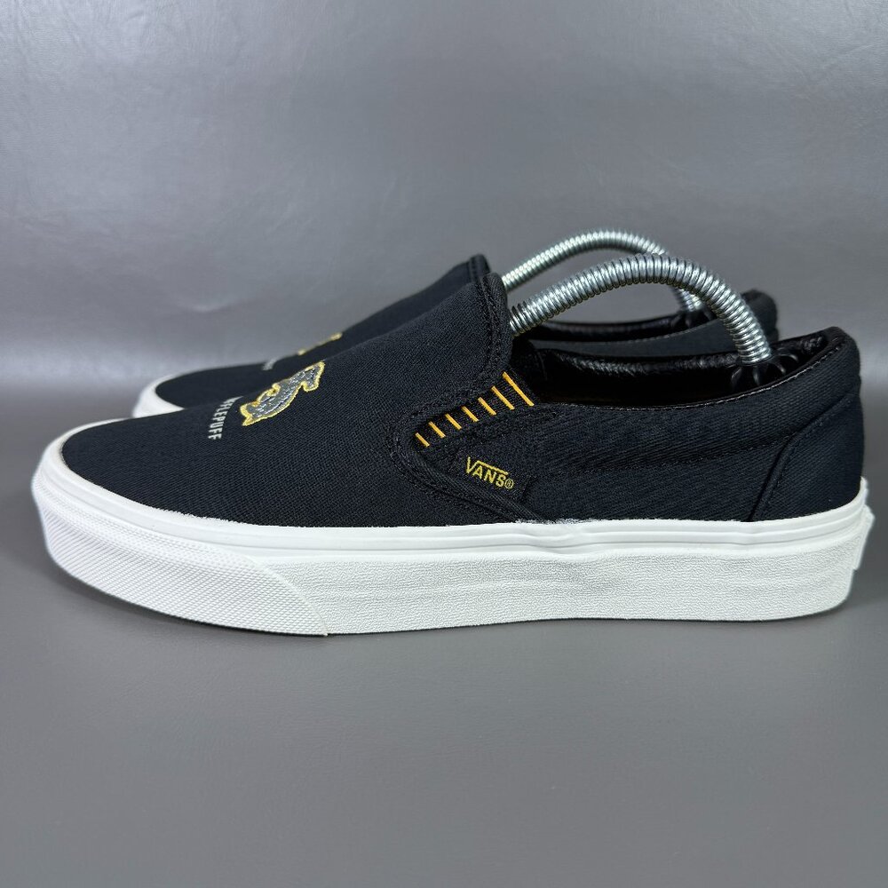 Vans Women's Black and White Slip-On Sneakers